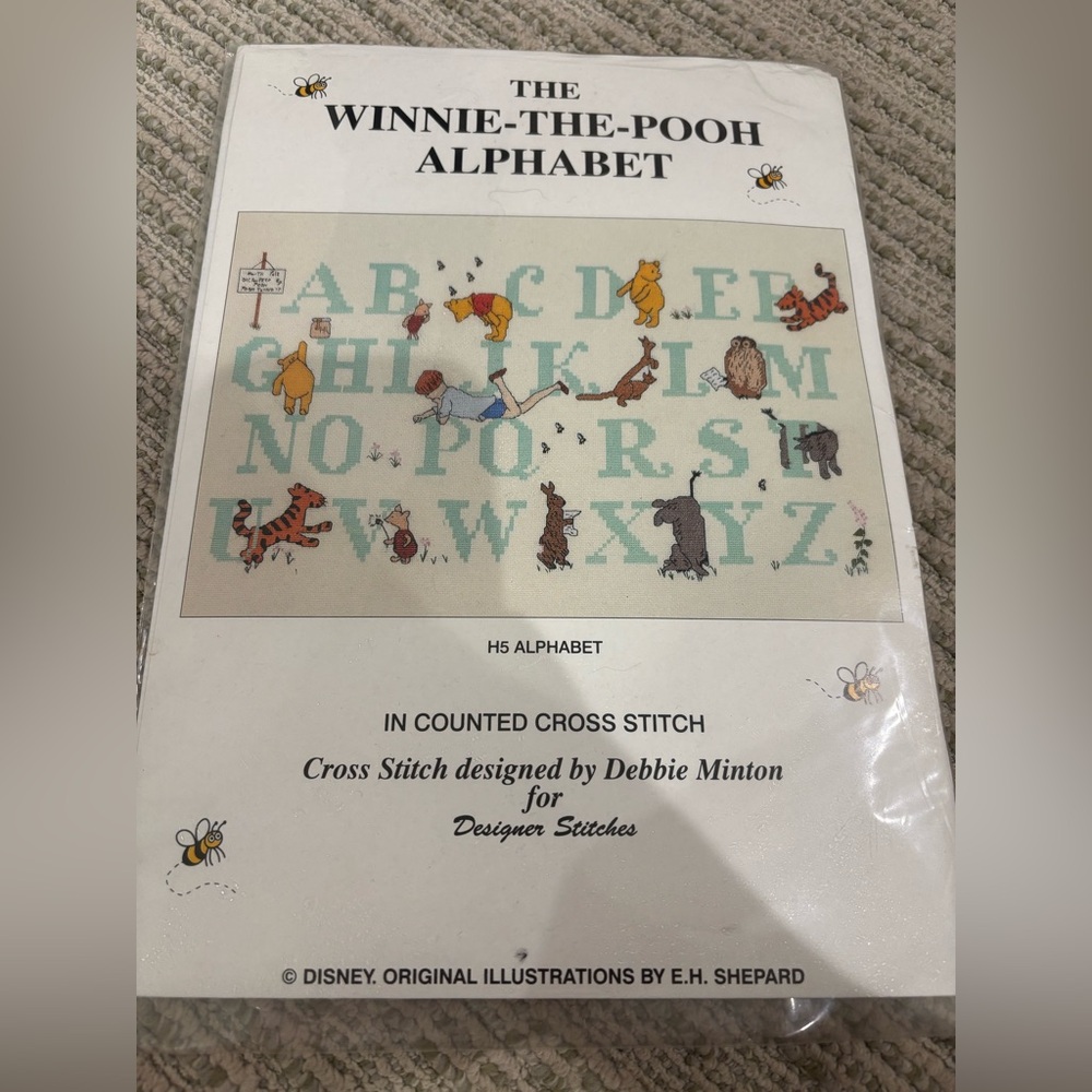 Winnie the Pooh Alphabet Cross Stitch Kit, Debbie Minton, Designer Stitches